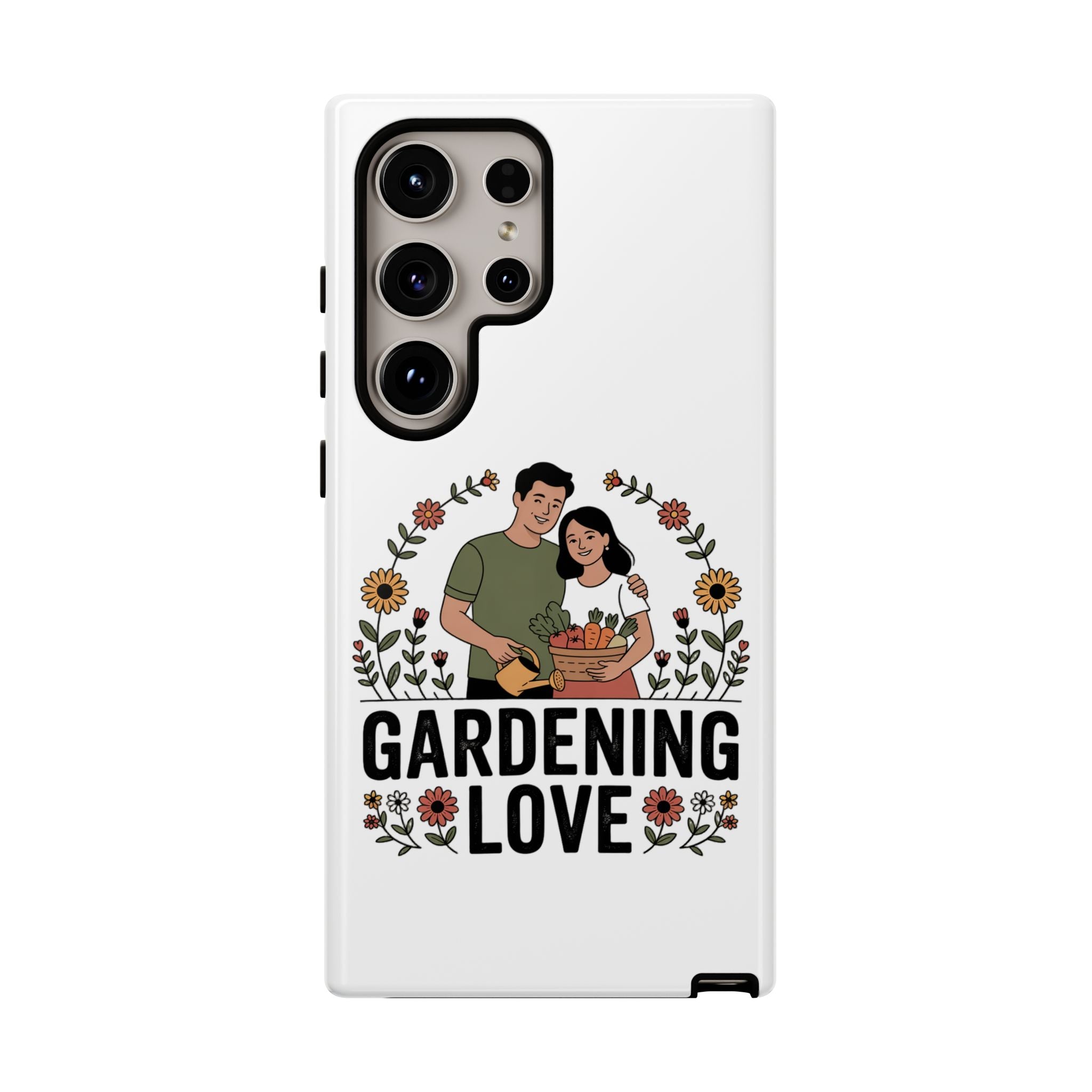 Gardening Love Phone Case — Floral Couple Protective Phone Cover