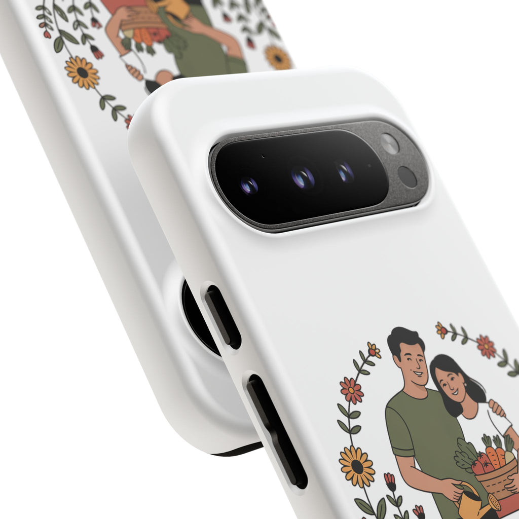 Gardening Love Phone Case — Floral Couple Protective Phone Cover