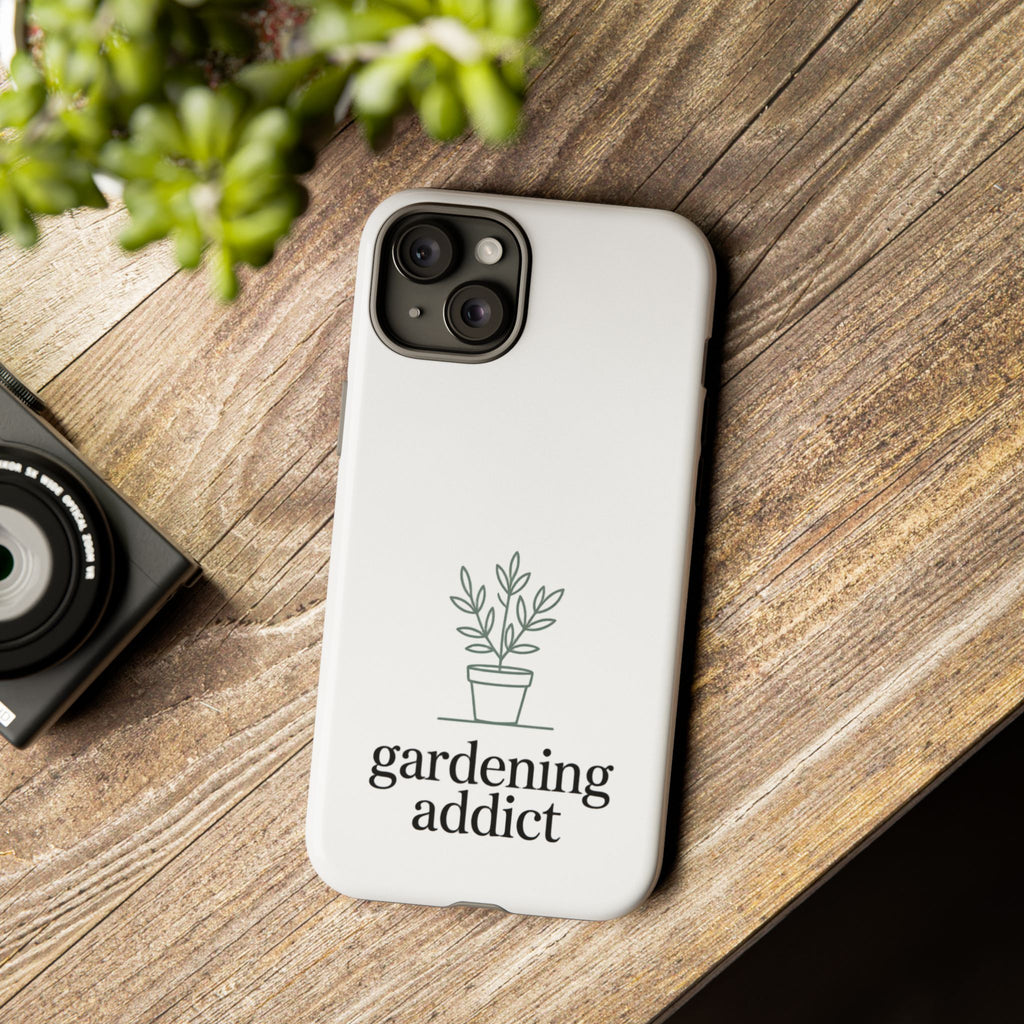 Phone Case — 'gardening addict' Minimal Plant Design