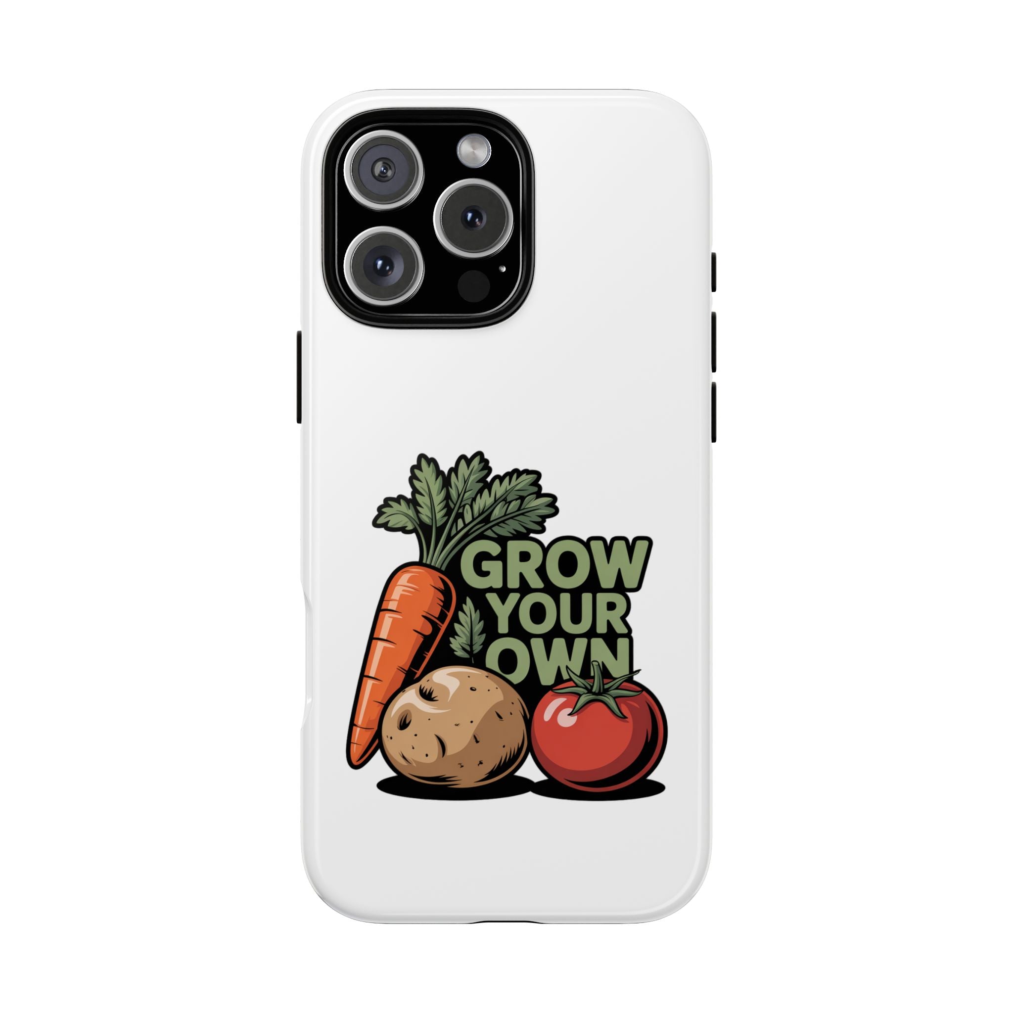 Grow Your Own Vegetables Phone Case — Gardening Carrot Potato Tomato Design