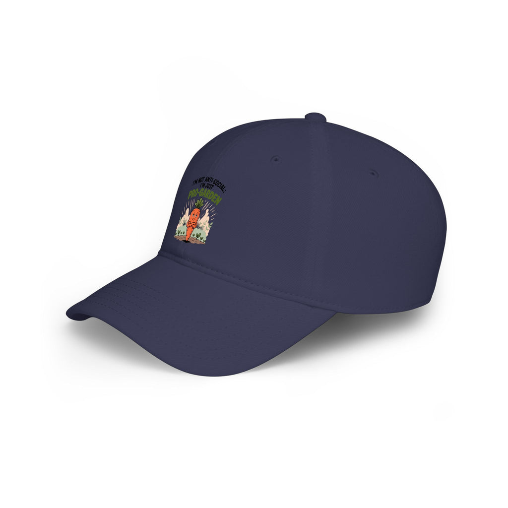 Low Profile Baseball Cap – “I’m Not Anti-Social, I’m Just Plant Obsessed” Cute Cactus Graphic Hat