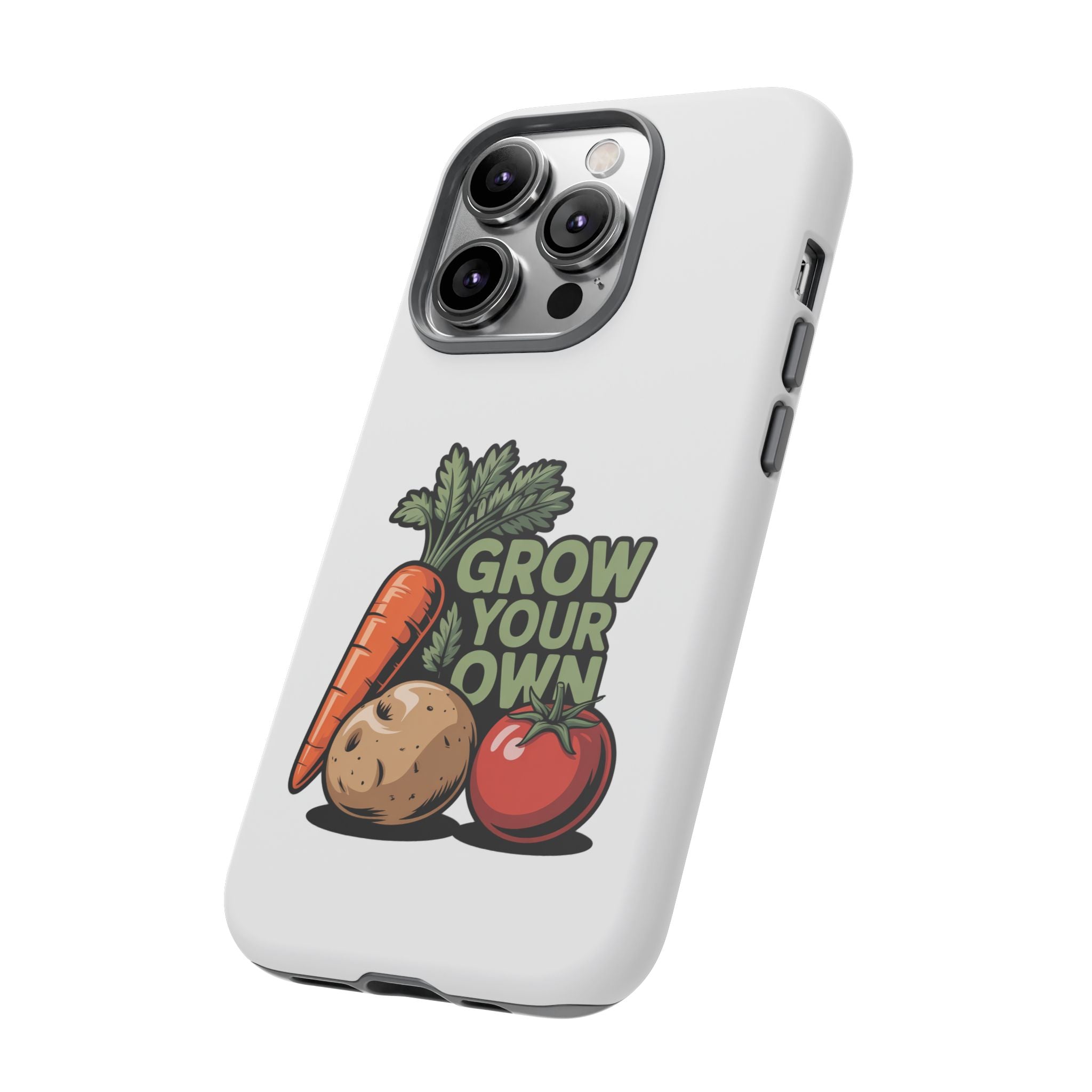 Grow Your Own Vegetables Phone Case — Gardening Carrot Potato Tomato Design