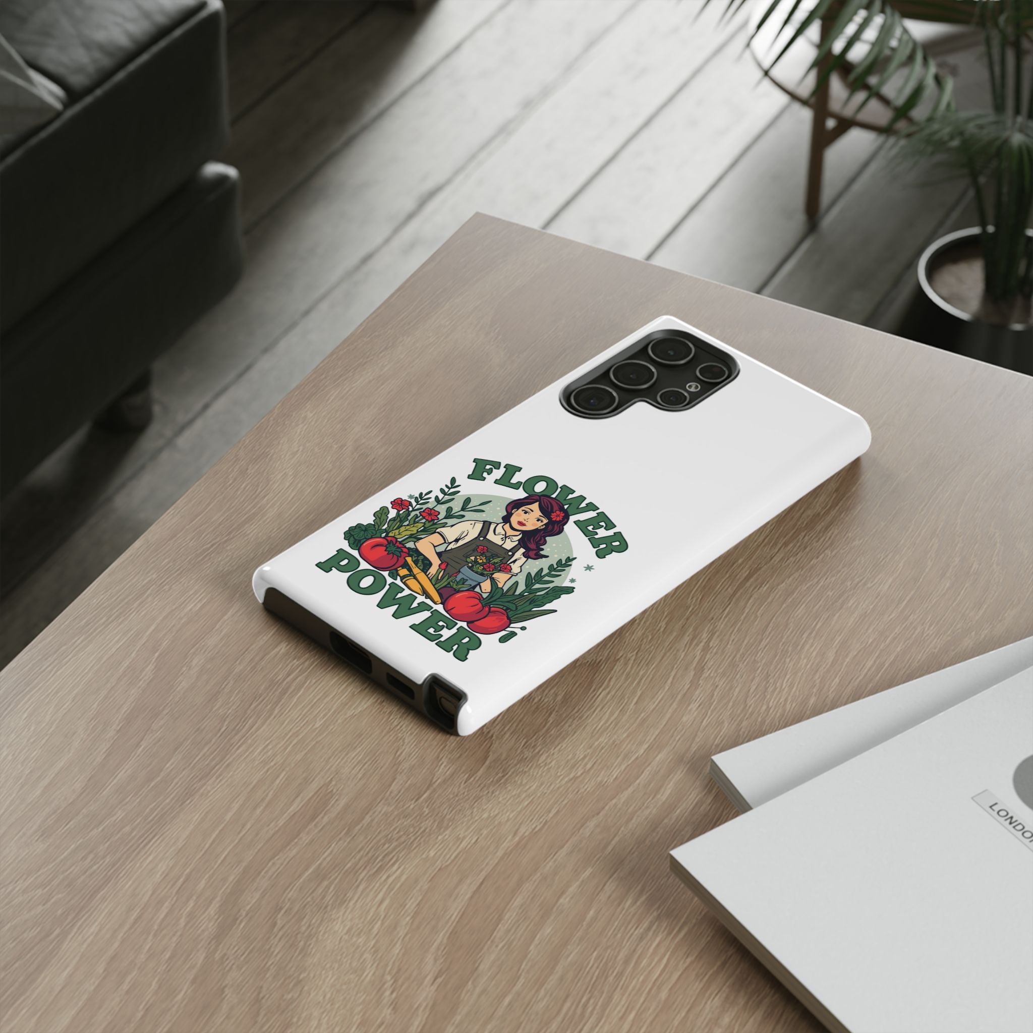 Phone Case - 'Flower Power' Retro Gardener Floral Protective Case
