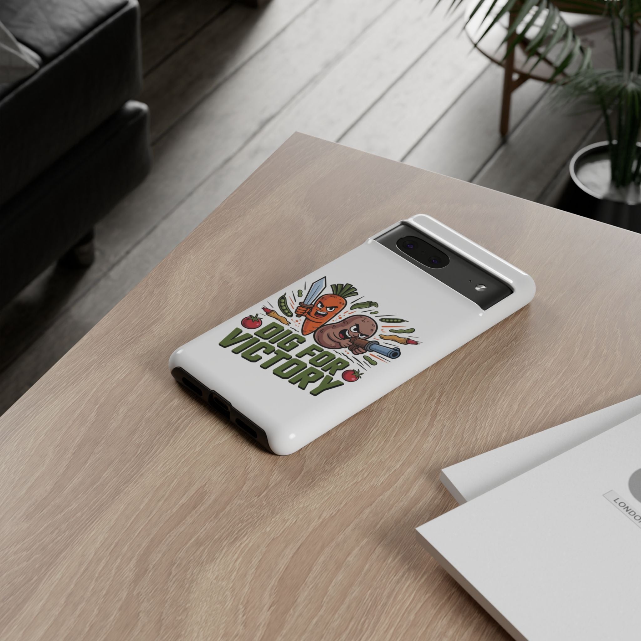 Phone Case — 'Dig For Victory' Veggie Combat Garden Design