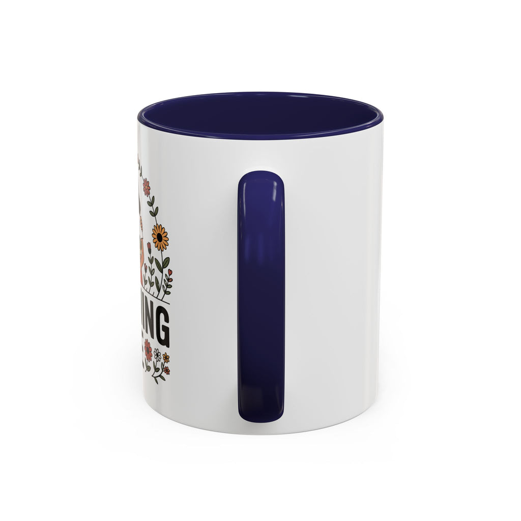 Gardening Love Accent Coffee Mug – Cute Couple Floral Gardeners (11/15oz)