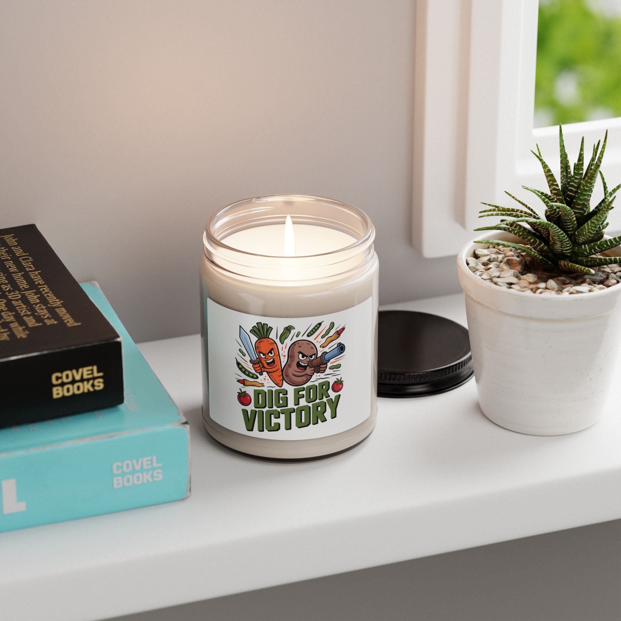 Dig for Victory Soy Candle — 9oz Scented Garden-Themed Candle
