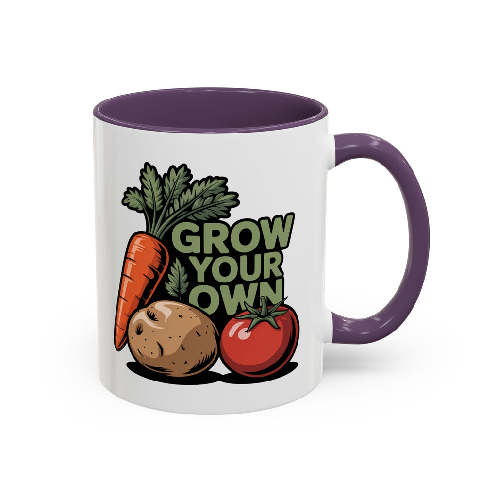 Grow Your Own Coffee Mug — Gardening Veggie Design (11/15oz Accent)