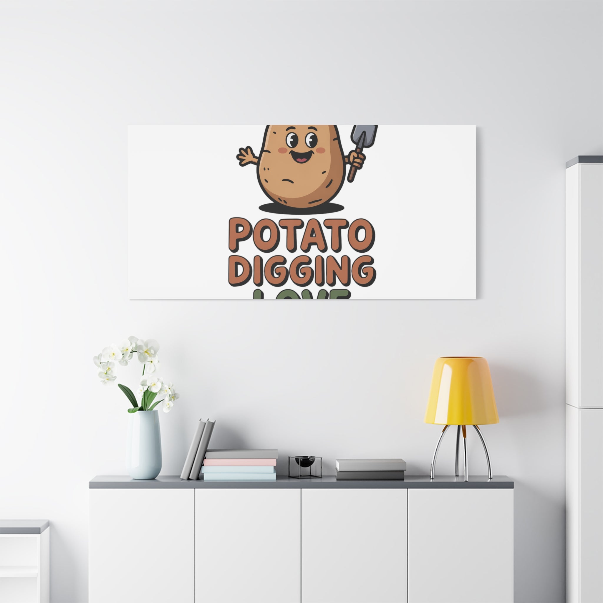 Potato Digging Love Canvas Print