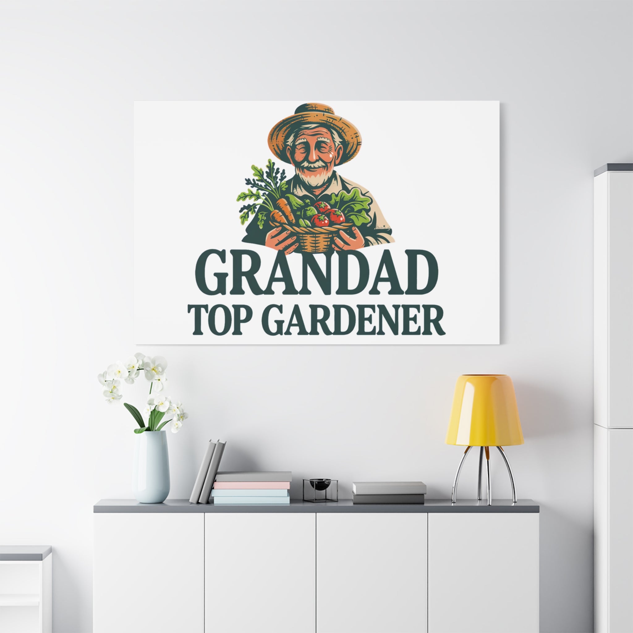 Grandad Top Gardener Canvas – Stretched Matte Wall Art