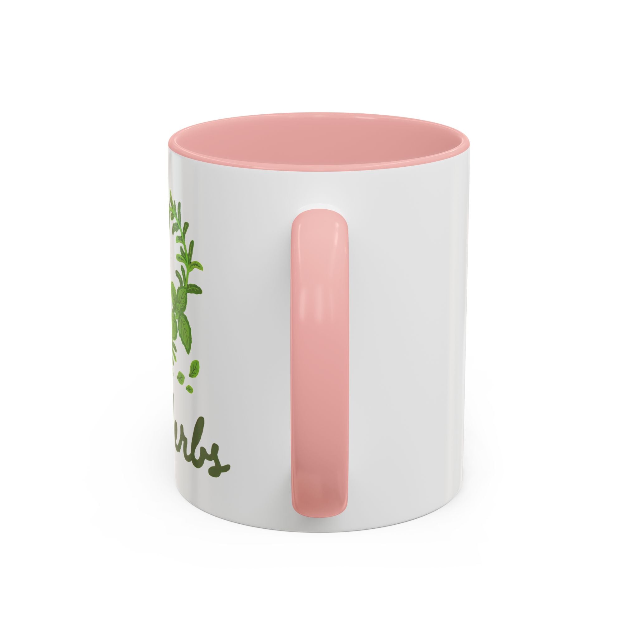 Herb Heart Accent Coffee Mug – “Love Herbs” Botanical Tea & Coffee Cup