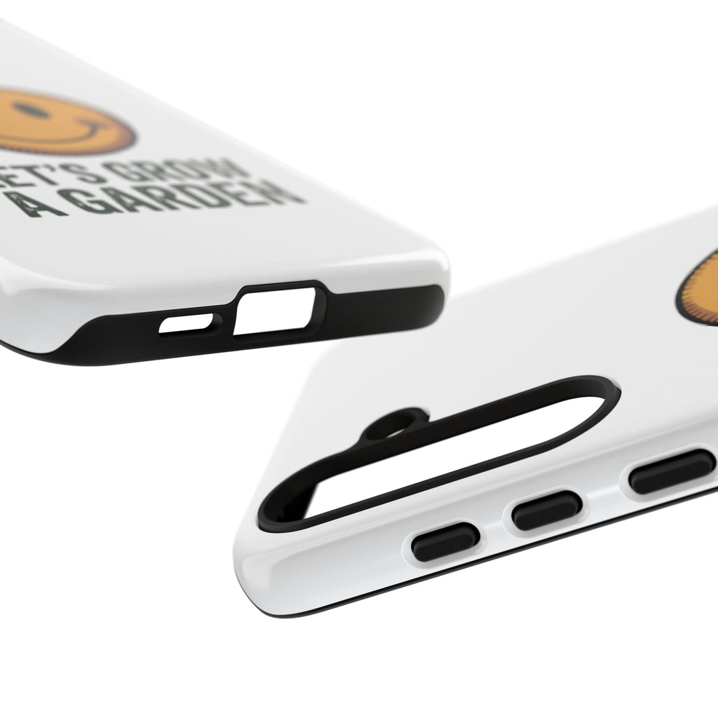 Phone Case — "Let's Grow a Garden" Smiley Plant Lover Protective Case