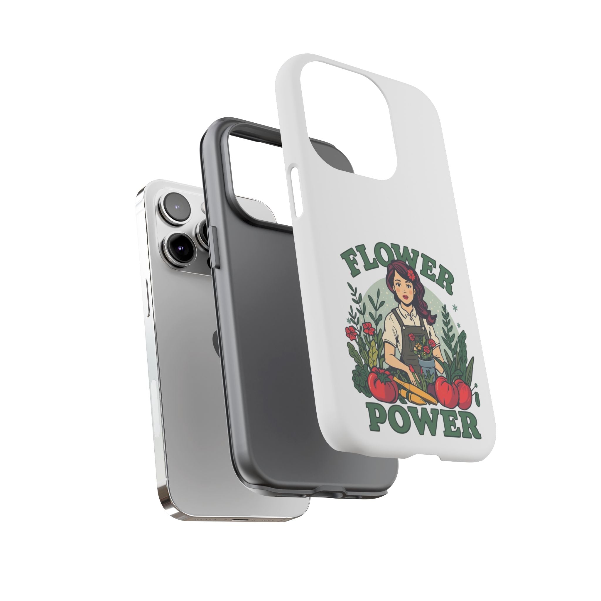 Phone Case - 'Flower Power' Retro Gardener Floral Protective Case