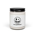Sexy Gardener Scented Soy Candle — 9oz Jar, Funny Winking Smiley Gift for Gardeners