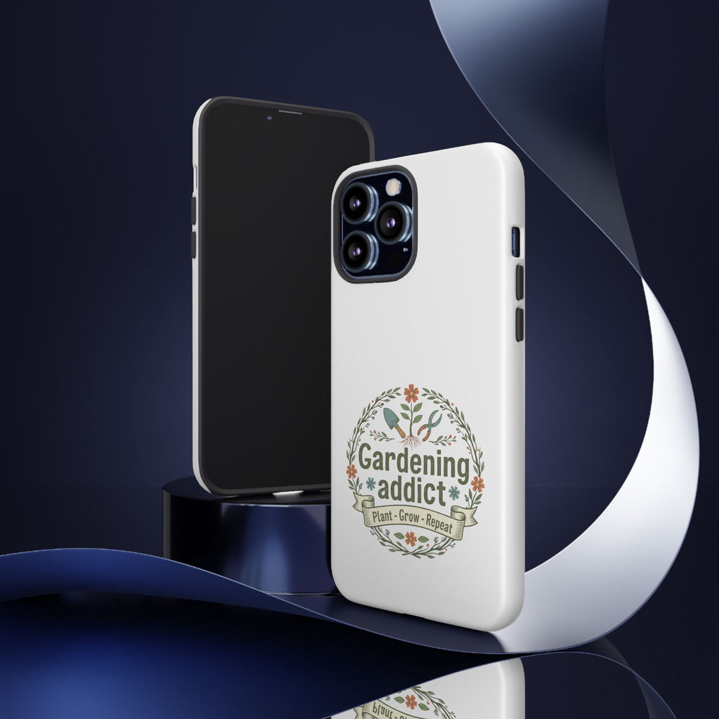 Phone Case — Gardening Addict "Plant • Grow • Repeat" Floral Garden Phone Cover