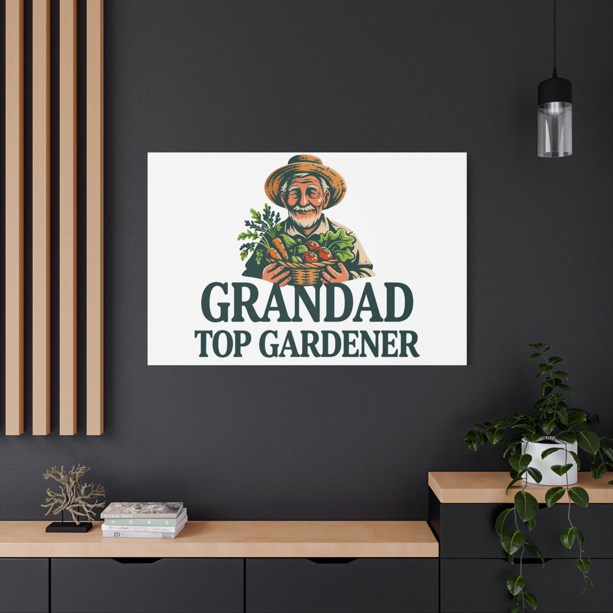 Grandad Top Gardener Canvas – Stretched Matte Wall Art