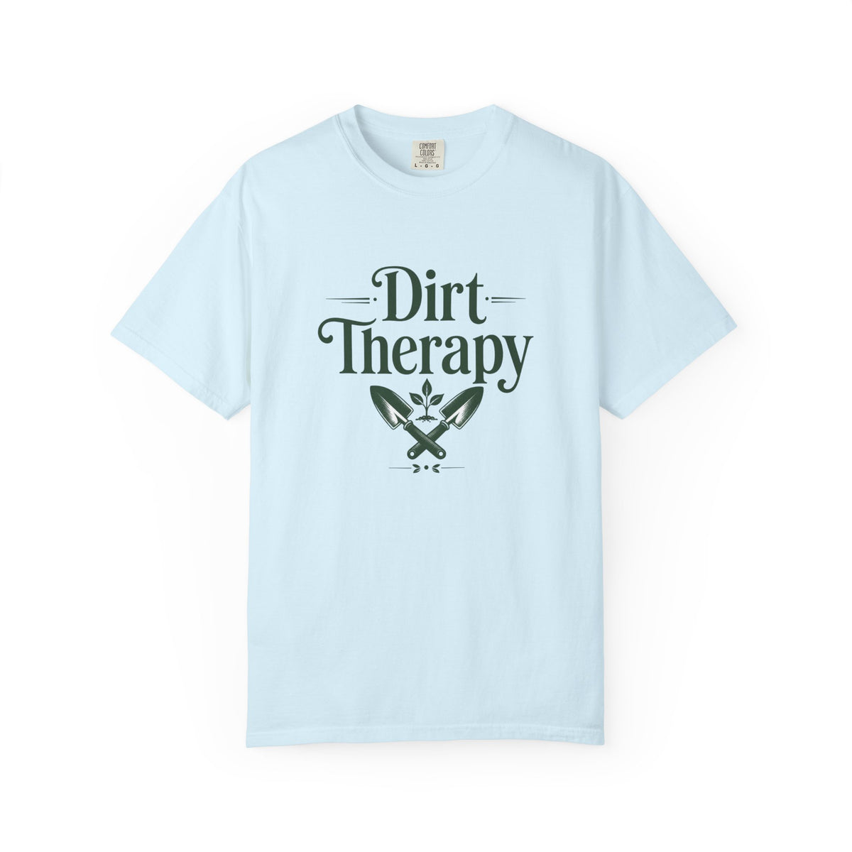 Dirt Therapy Garden T-Shirt — Gardener Shovel Floral Tee