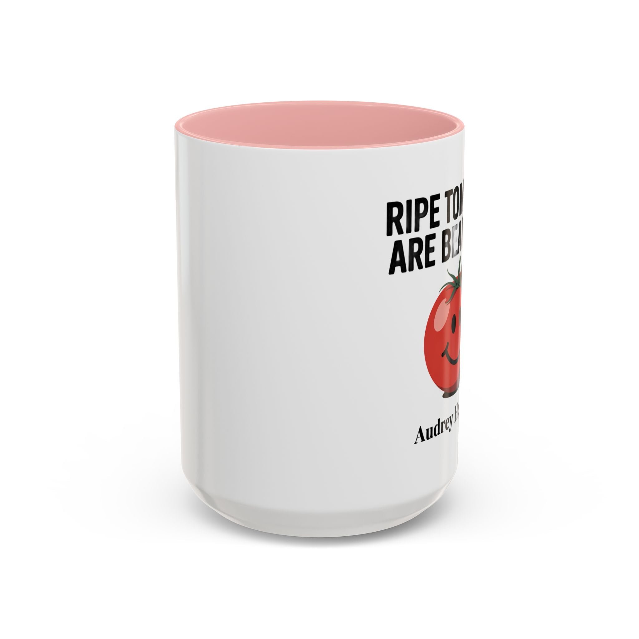 Accent Coffee Mug — "Ripe Tomatoes Are Beautiful" Audrey Hepburn Quote Mug
