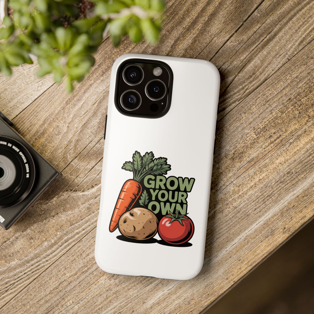 Grow Your Own Vegetables Phone Case — Gardening Carrot Potato Tomato Design