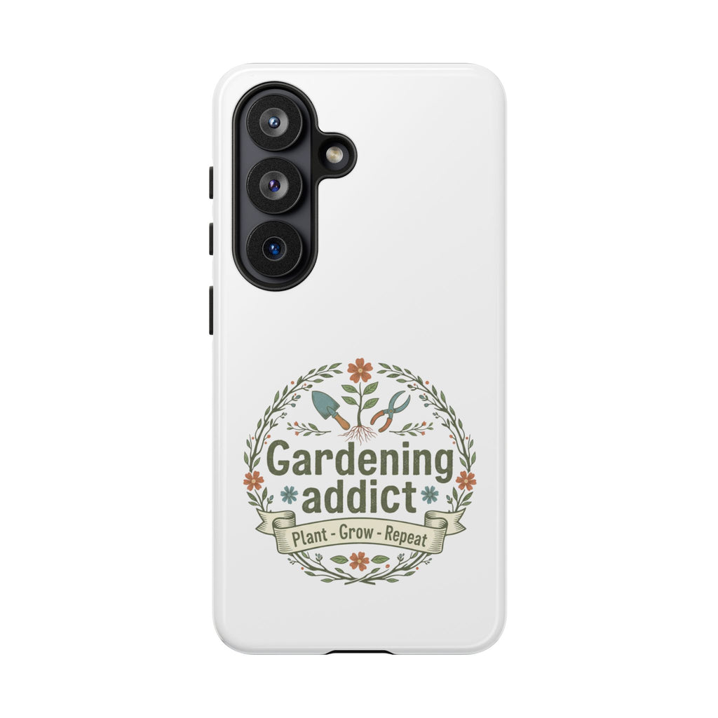 Phone Case — Gardening Addict "Plant • Grow • Repeat" Floral Garden Phone Cover
