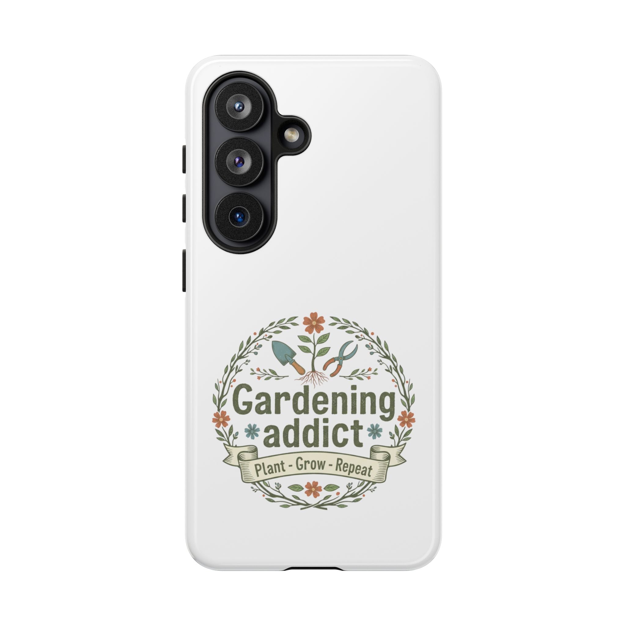 Phone Case — Gardening Addict "Plant • Grow • Repeat" Floral Garden Phone Cover