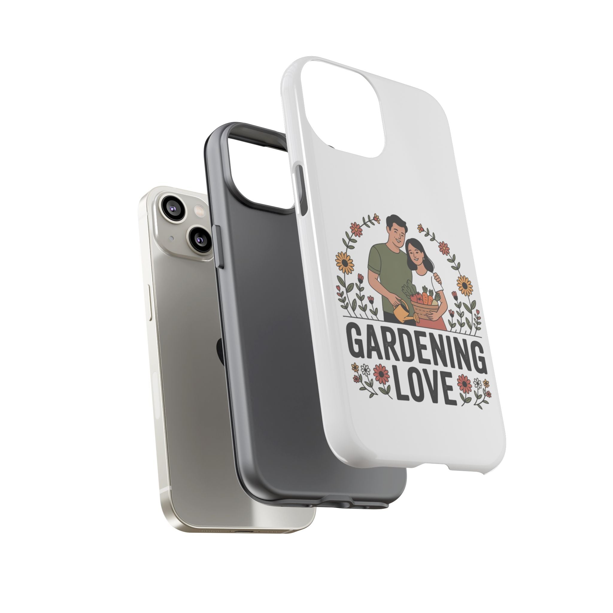 Gardening Love Phone Case — Floral Couple Protective Phone Cover