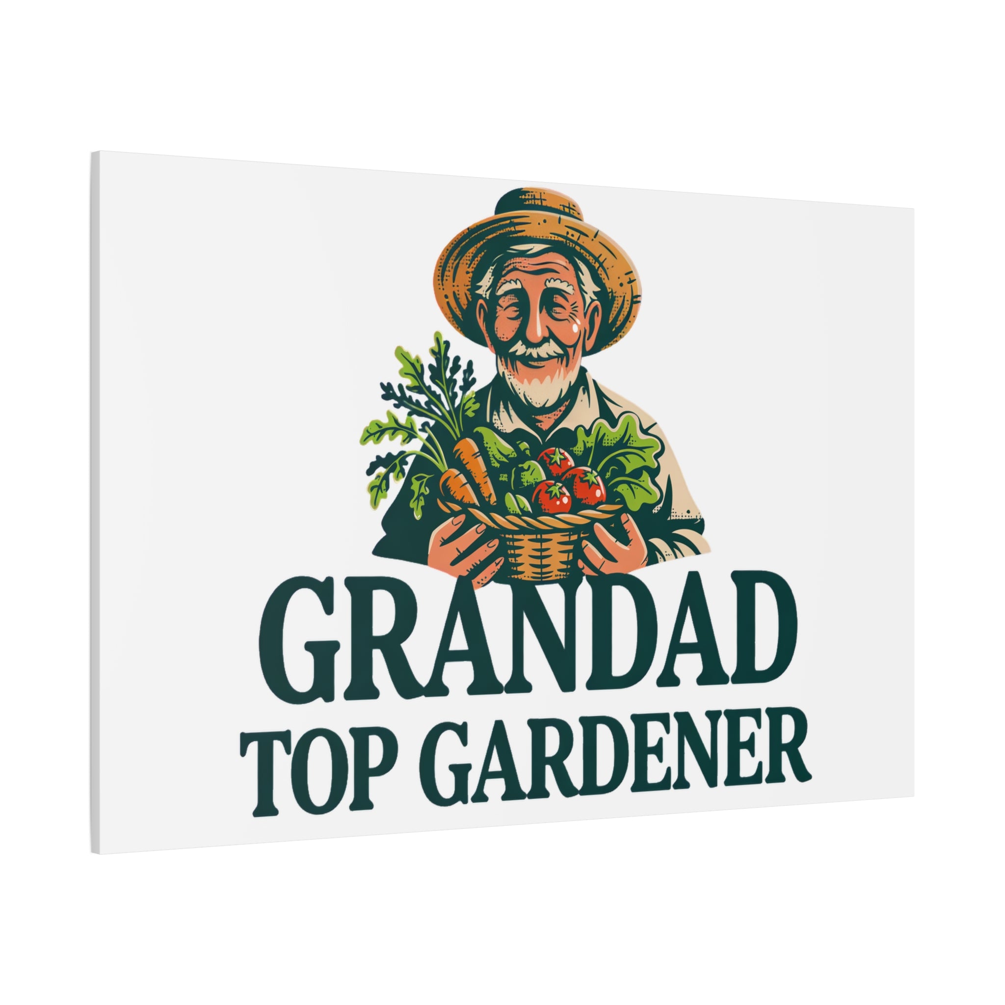 Grandad Top Gardener Canvas – Stretched Matte Wall Art