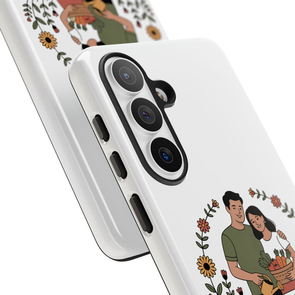 Gardening Love Phone Case — Floral Couple Protective Phone Cover