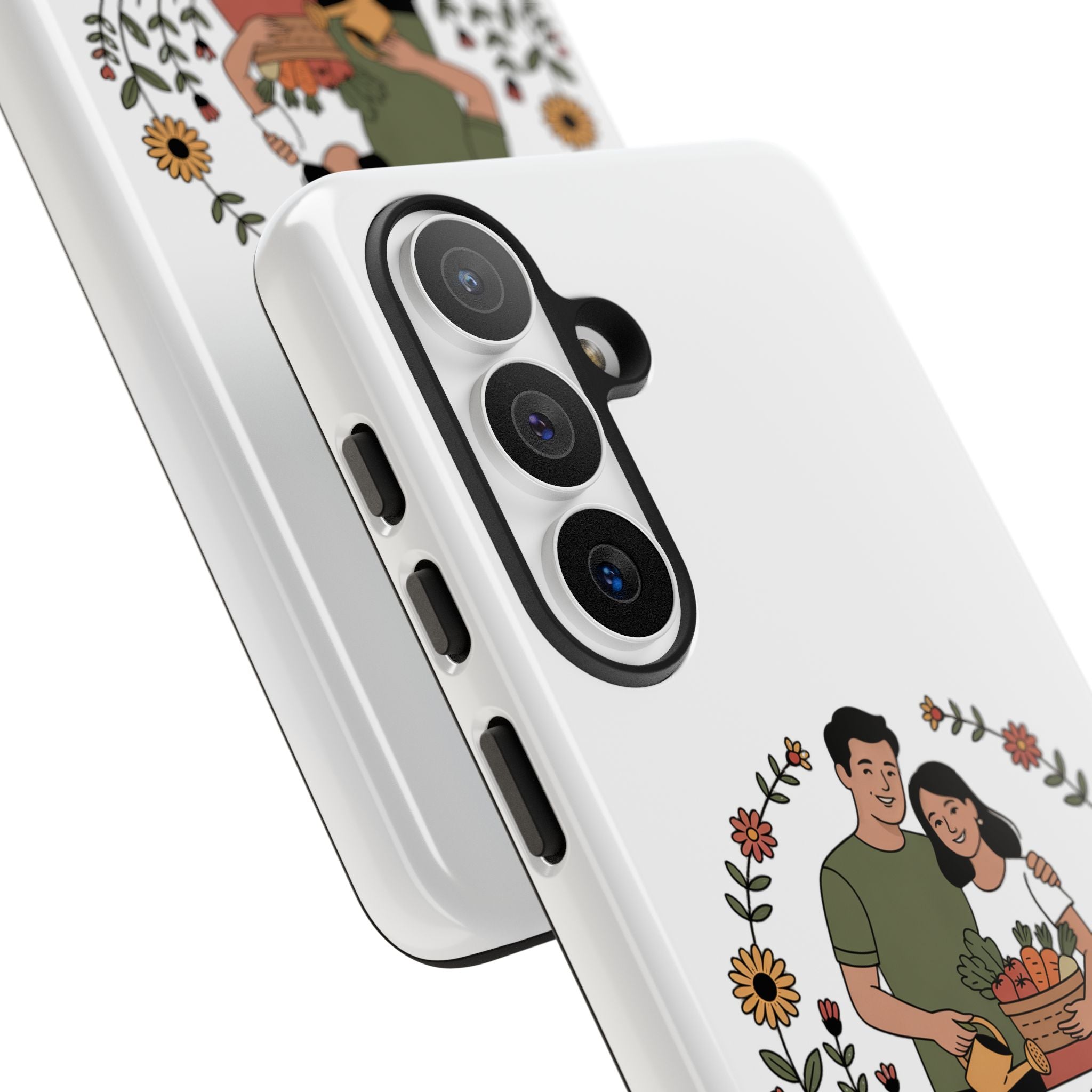 Gardening Love Phone Case — Floral Couple Protective Phone Cover