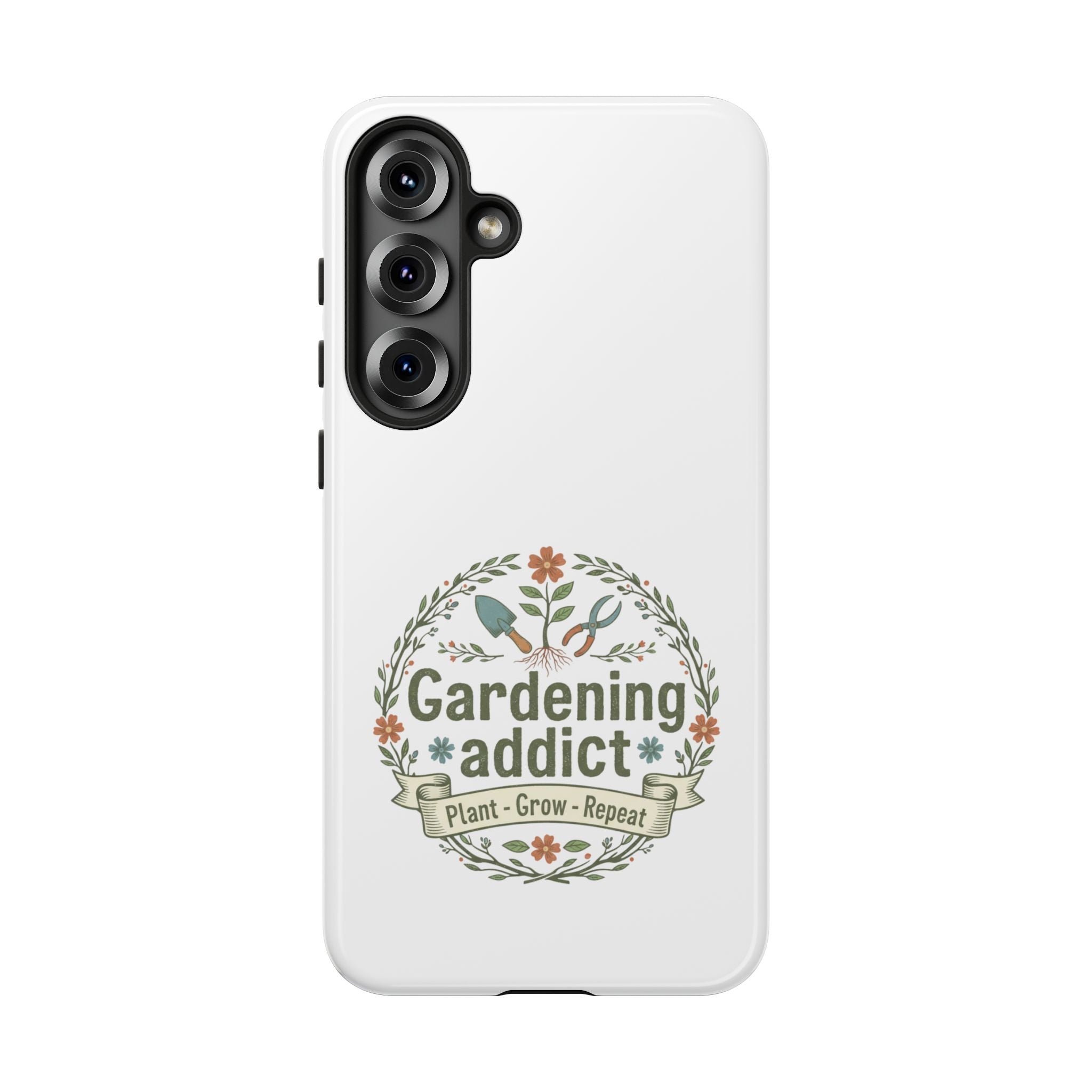 Phone Case — Gardening Addict "Plant • Grow • Repeat" Floral Garden Phone Cover