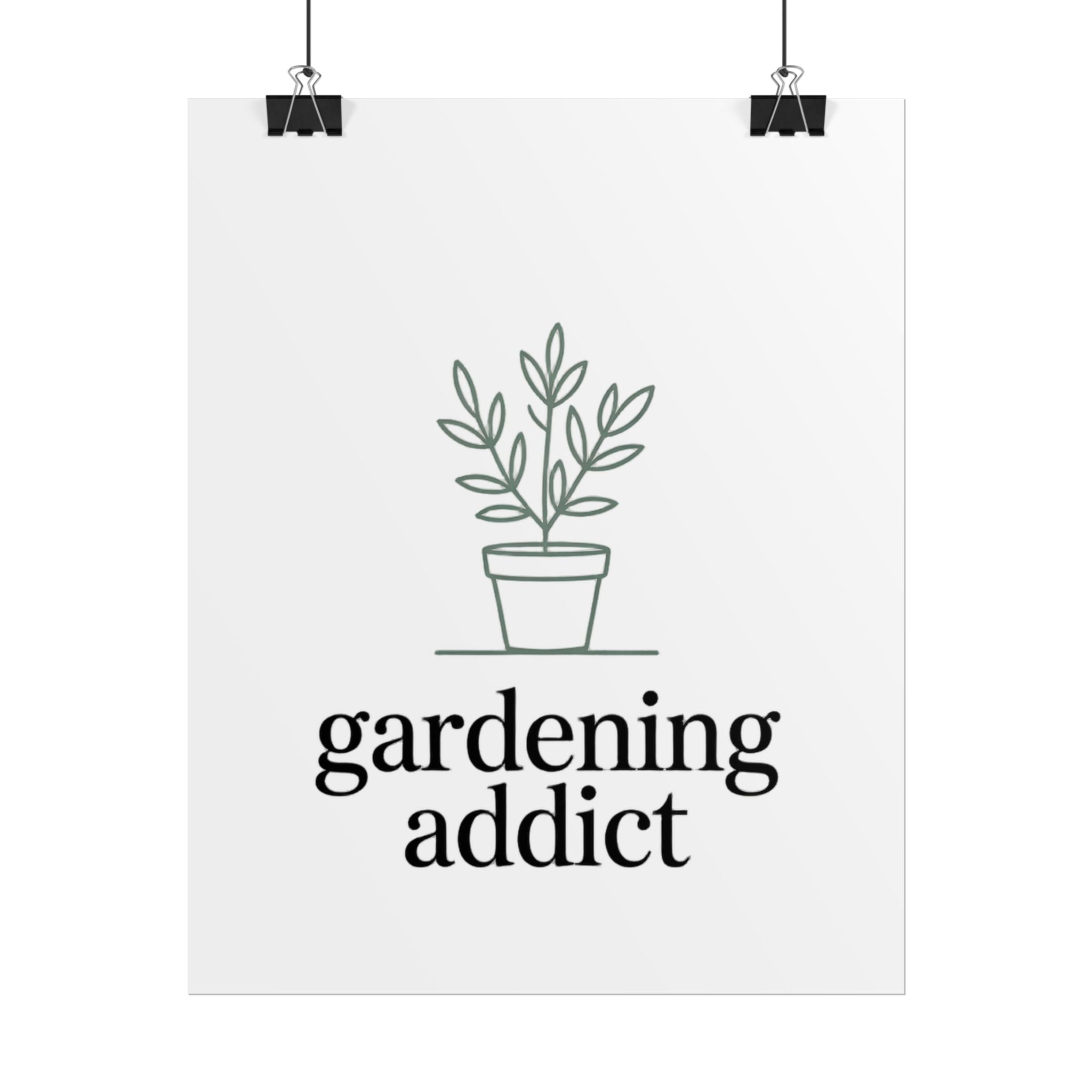 Rolled Poster — 'gardening addict' Minimal Plant Art Poster