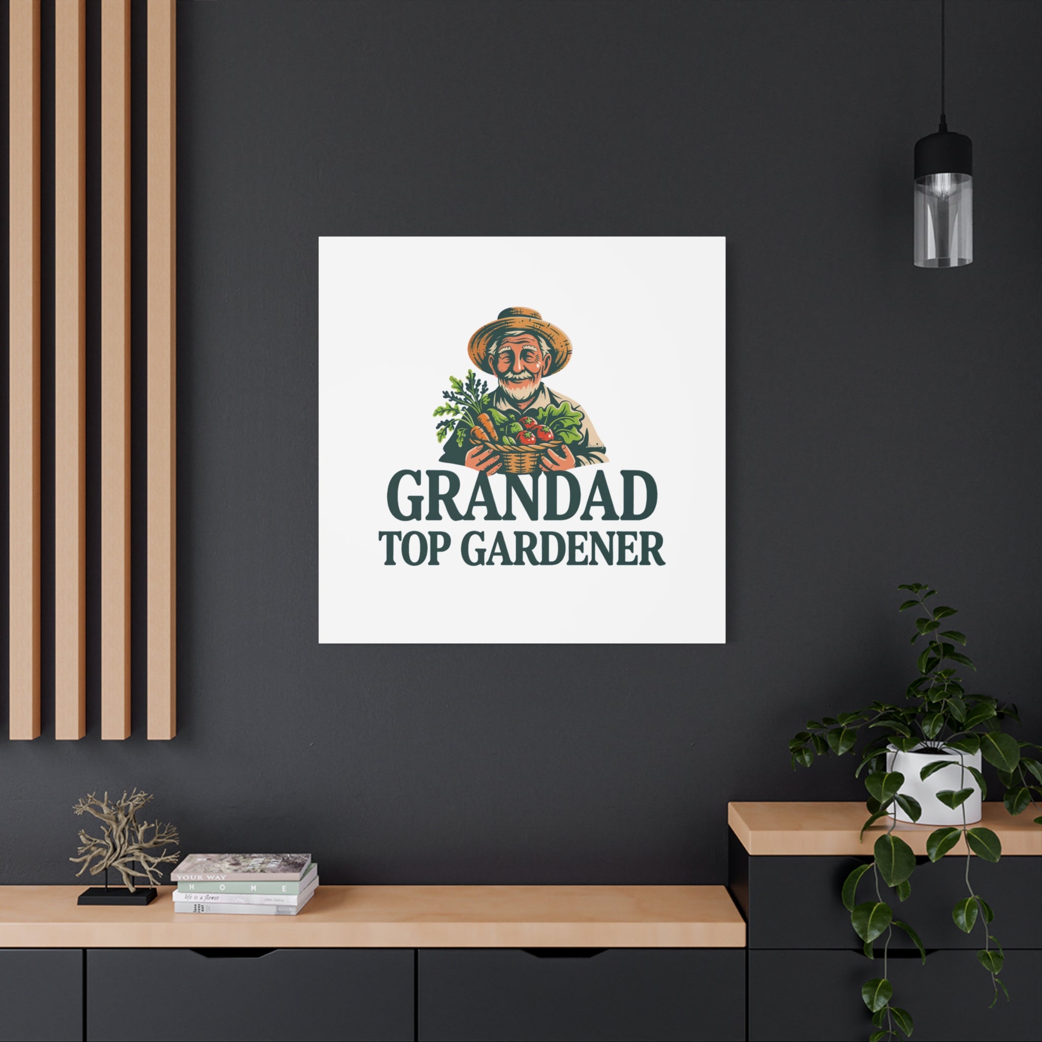 Grandad Top Gardener Canvas – Stretched Matte Wall Art