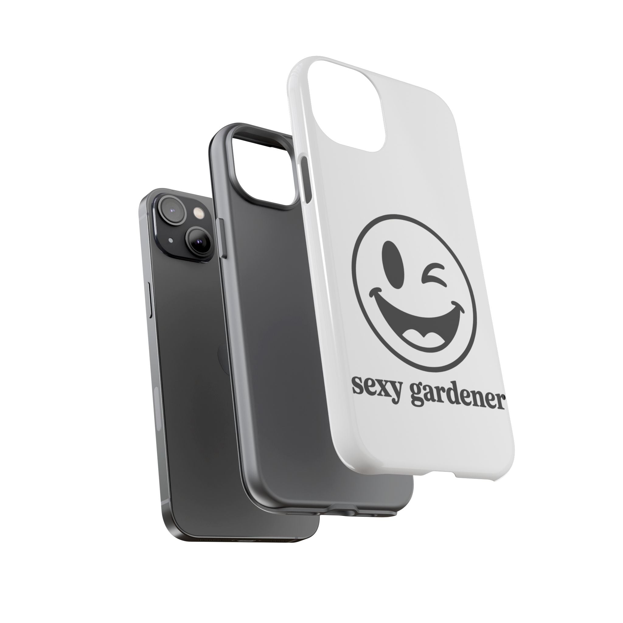 Phone Case — Winking Smiley “sexy gardener” Graphic