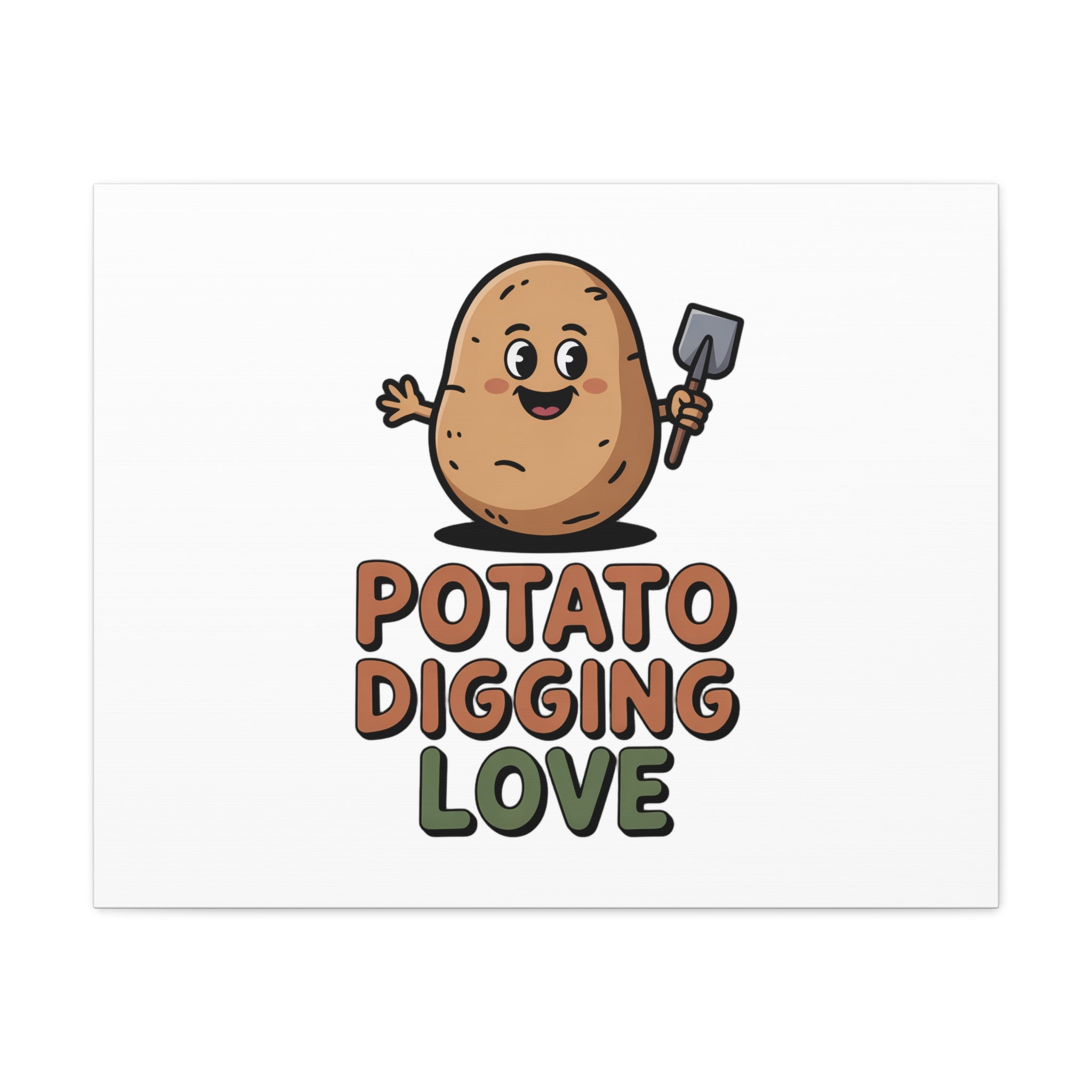 Potato Digging Love Canvas Print