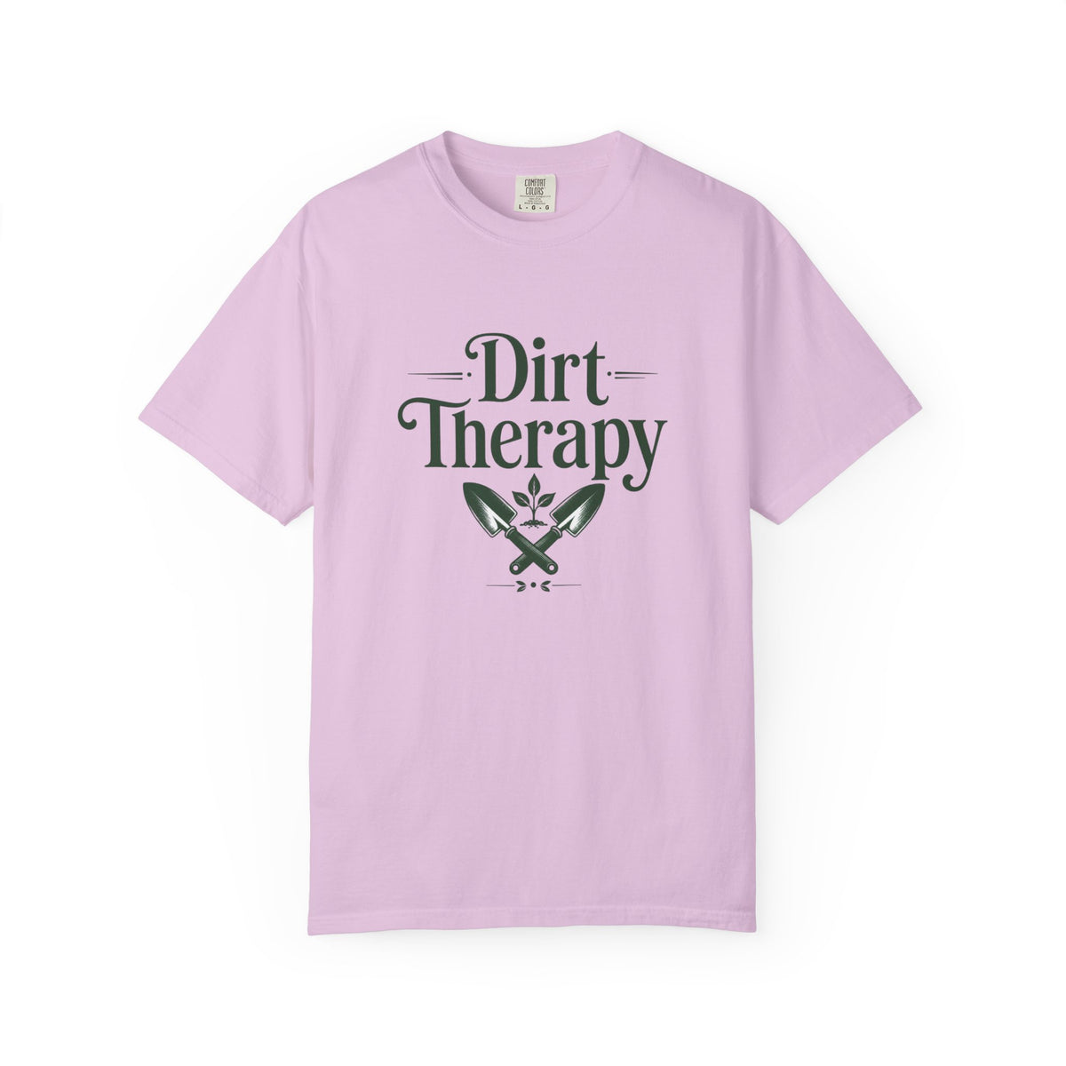 Dirt Therapy Garden T-Shirt — Gardener Shovel Floral Tee