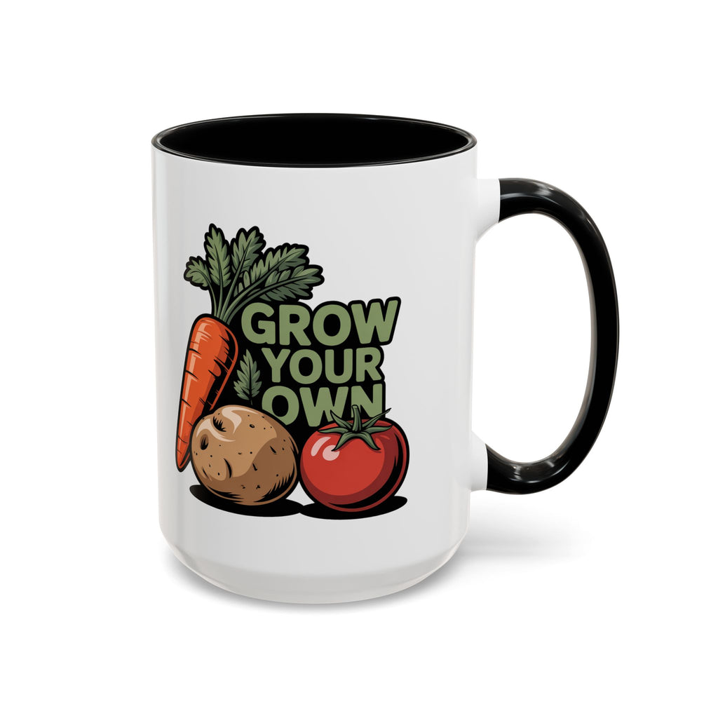 Grow Your Own Coffee Mug — Gardening Veggie Design (11/15oz Accent)