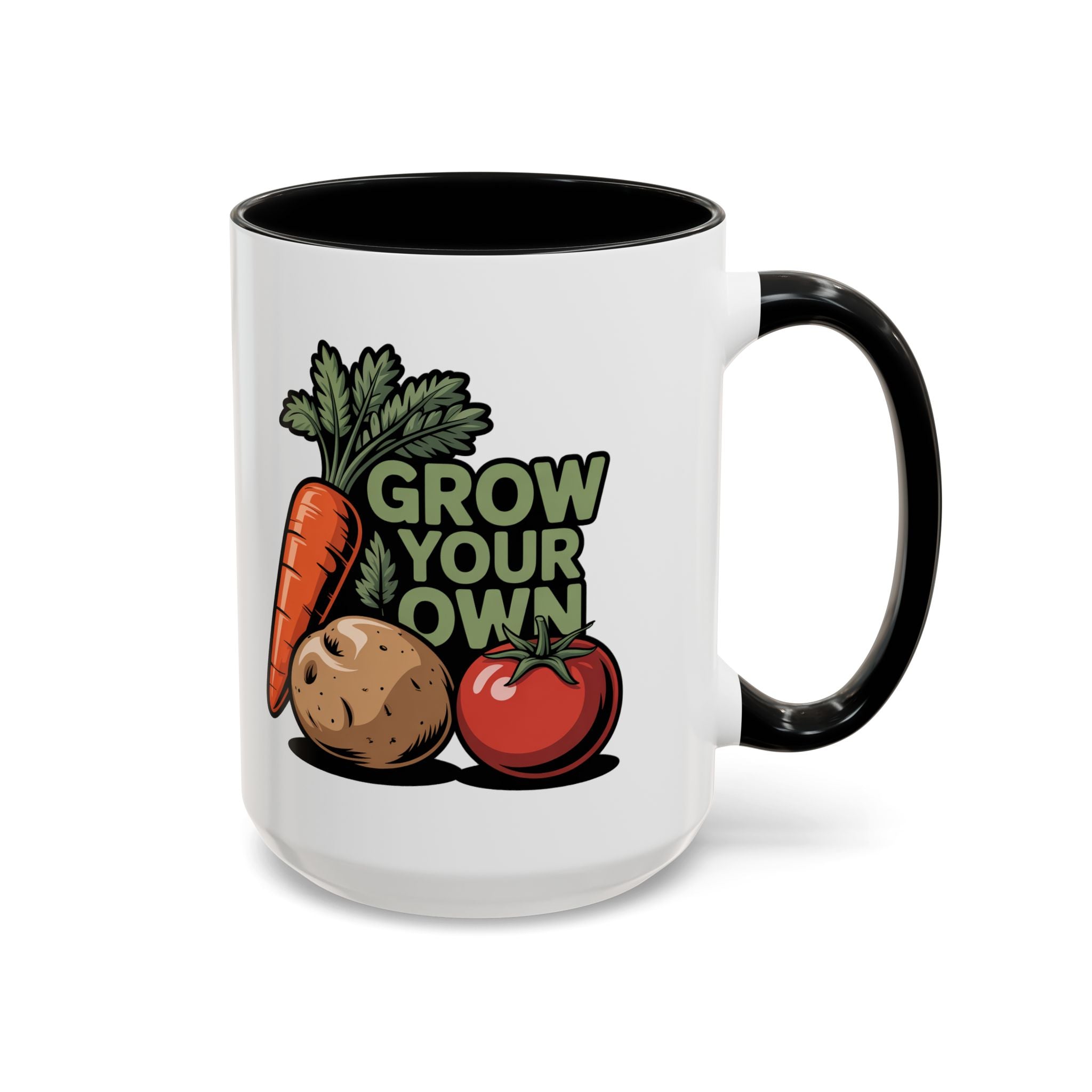 Grow Your Own Coffee Mug — Gardening Veggie Design (11/15oz Accent)