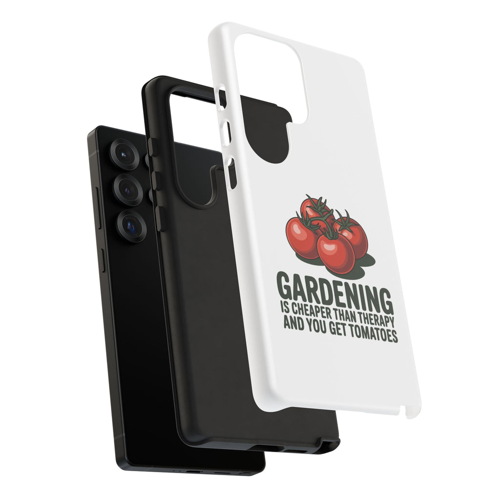 Phone Case — "Gardening Is Cheaper Than Therapy And You Get Tomatoes" Tomato Illustration