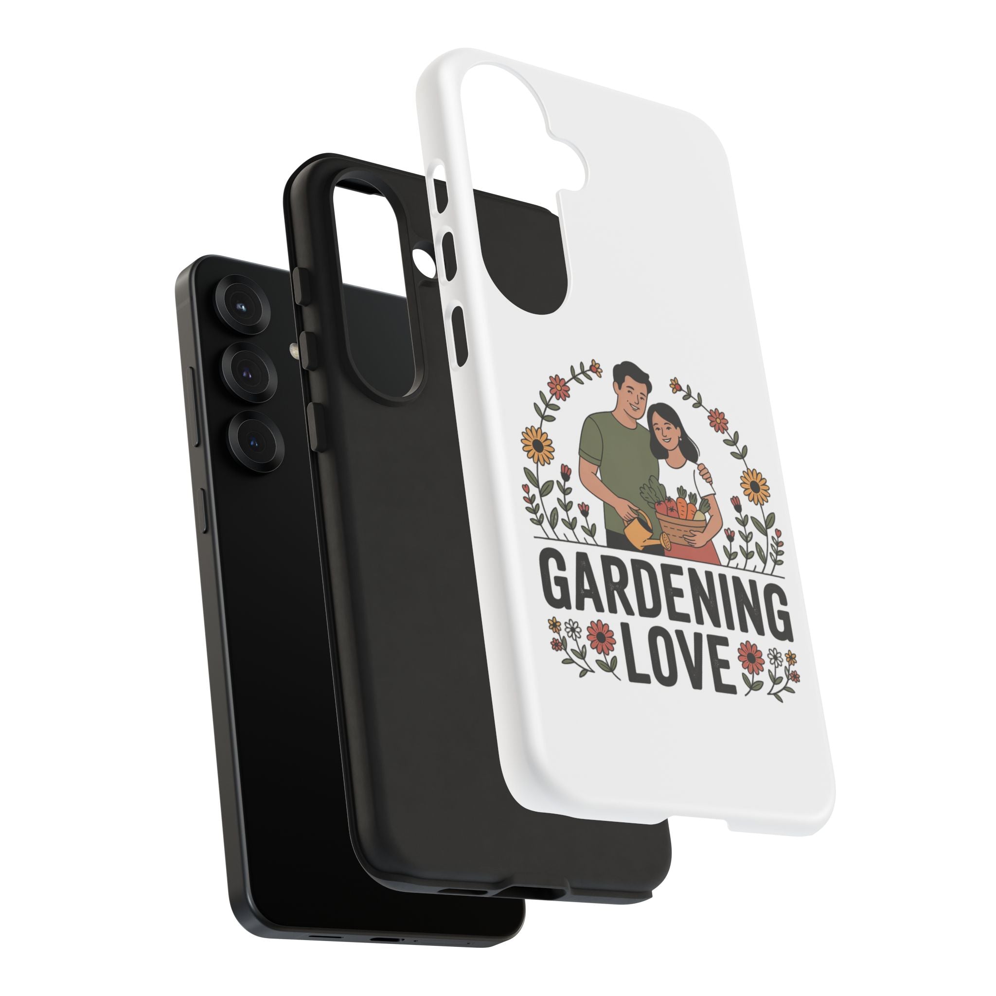 Gardening Love Phone Case — Floral Couple Protective Phone Cover