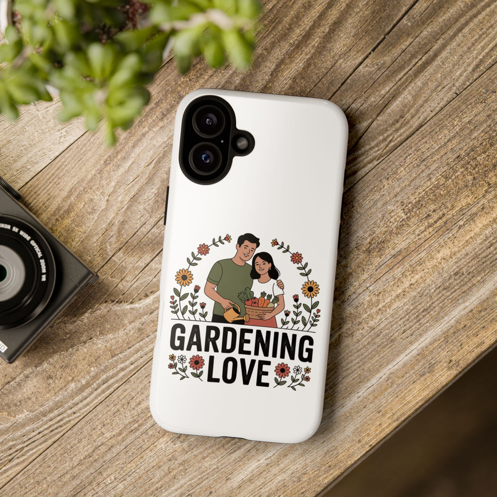 Gardening Love Phone Case — Floral Couple Protective Phone Cover