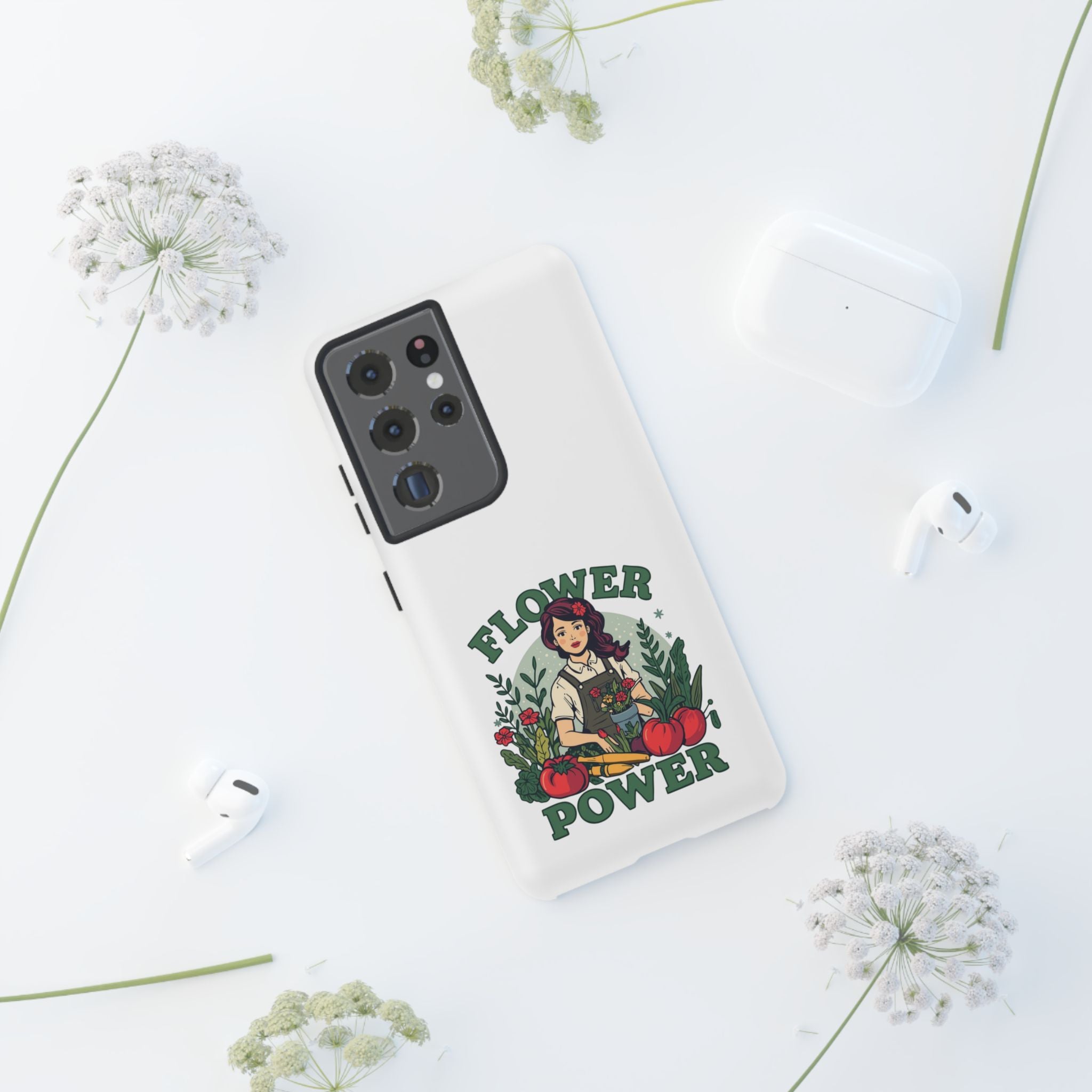 Phone Case - 'Flower Power' Retro Gardener Floral Protective Case