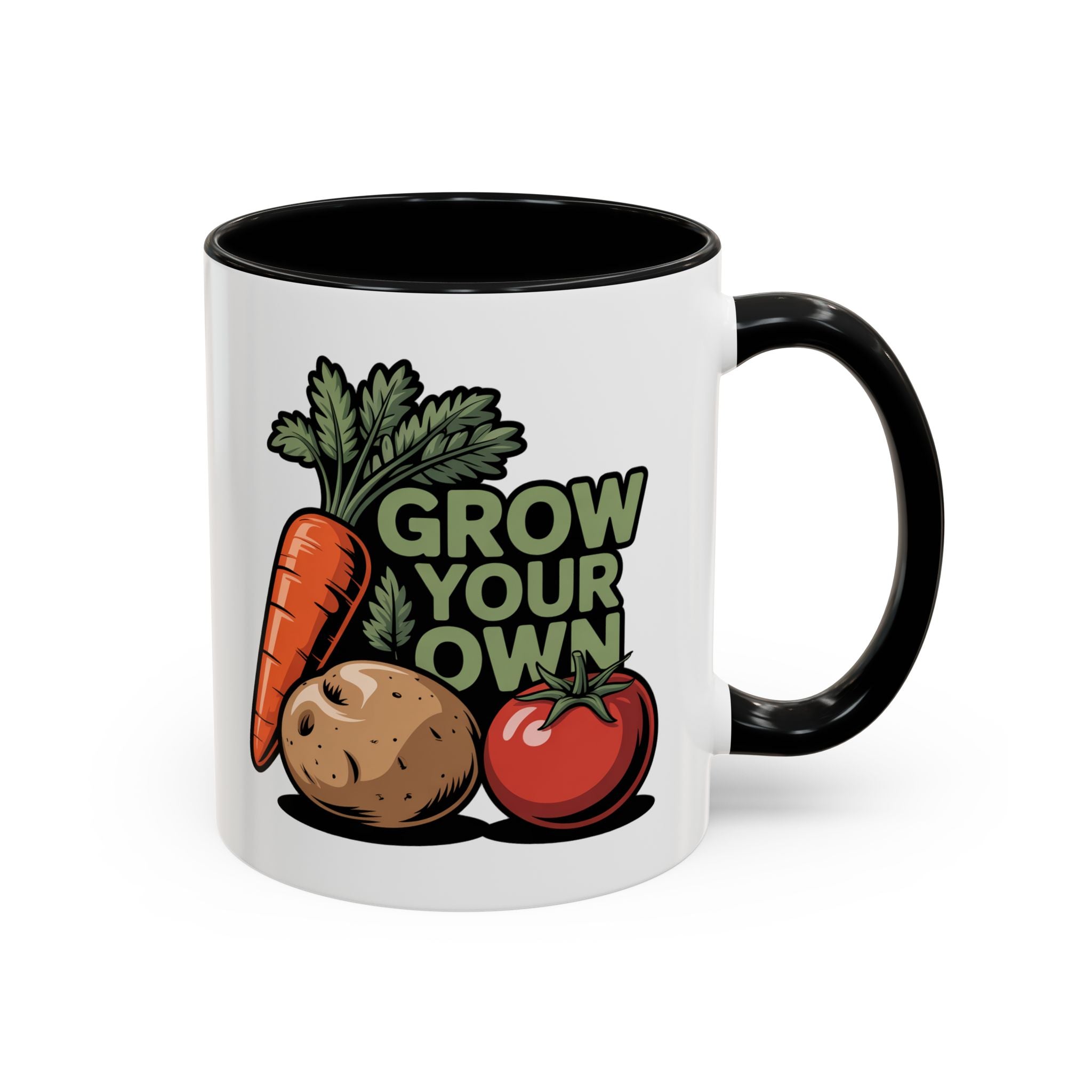 Grow Your Own Coffee Mug — Gardening Veggie Design (11/15oz Accent)