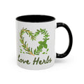 Herb Heart Accent Coffee Mug – “Love Herbs” Botanical Tea & Coffee Cup