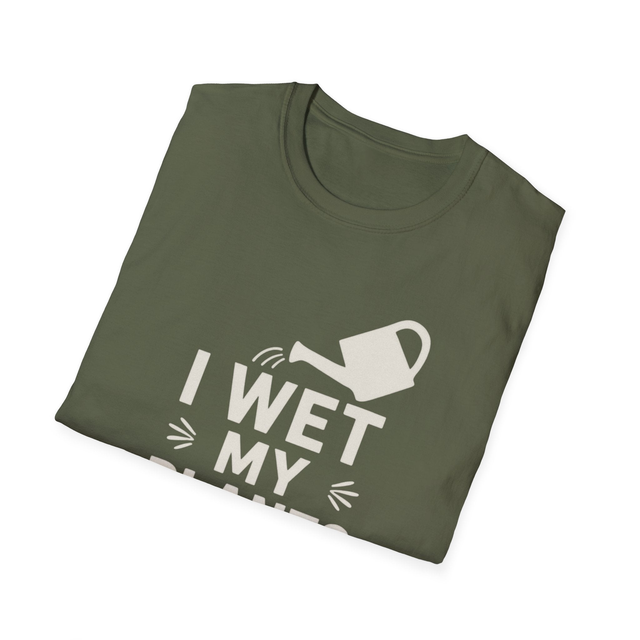 I Wet My Plants T-Shirt – Funny Gardening Tee with Watering Can Graphic