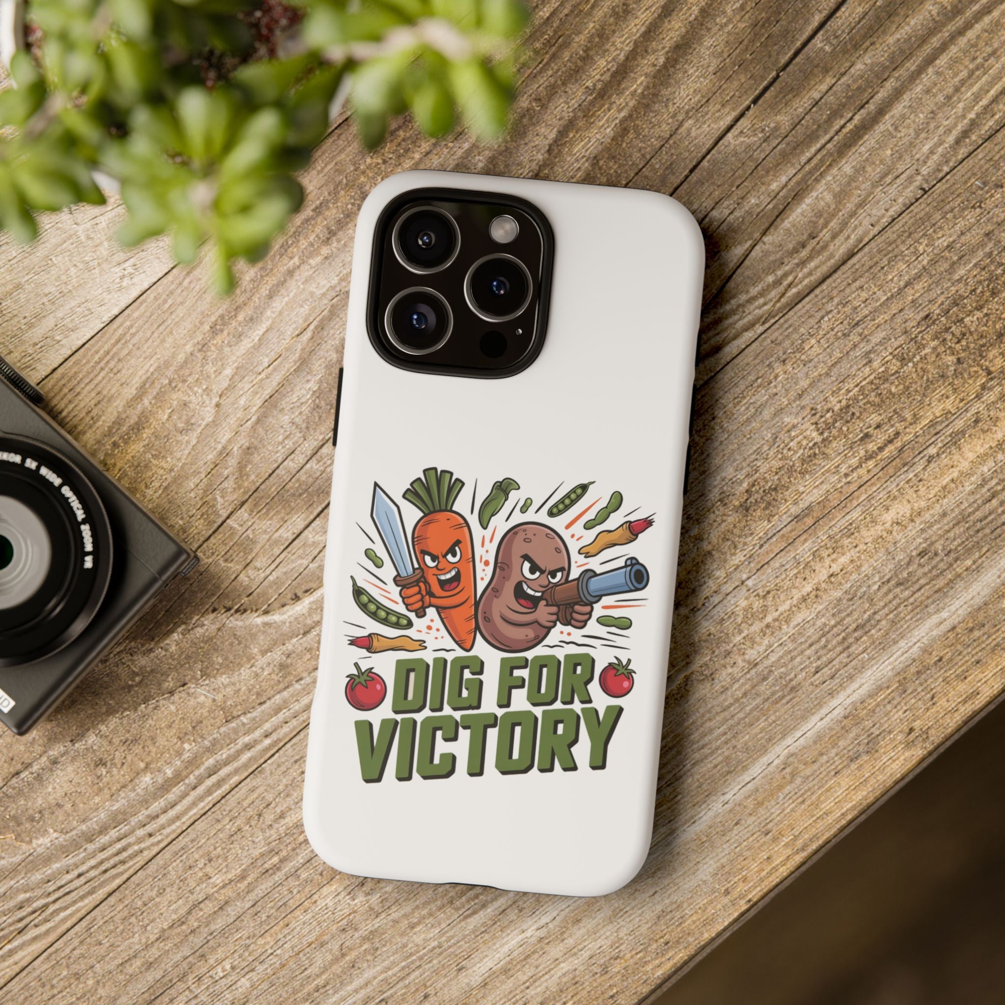 Phone Case — 'Dig For Victory' Veggie Combat Garden Design
