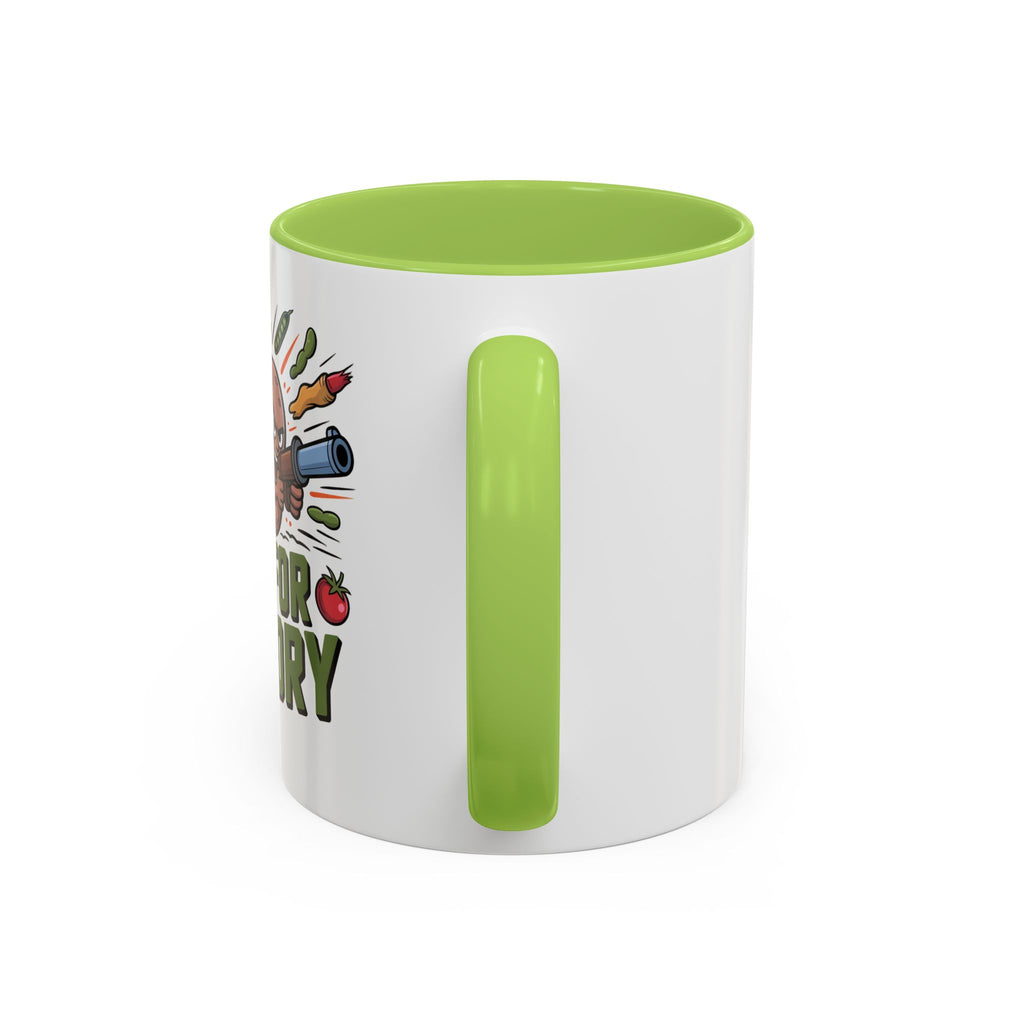 Dig For Victory Coffee Mug — Garden Veggie Cartoon Accent Mug (11/15oz)