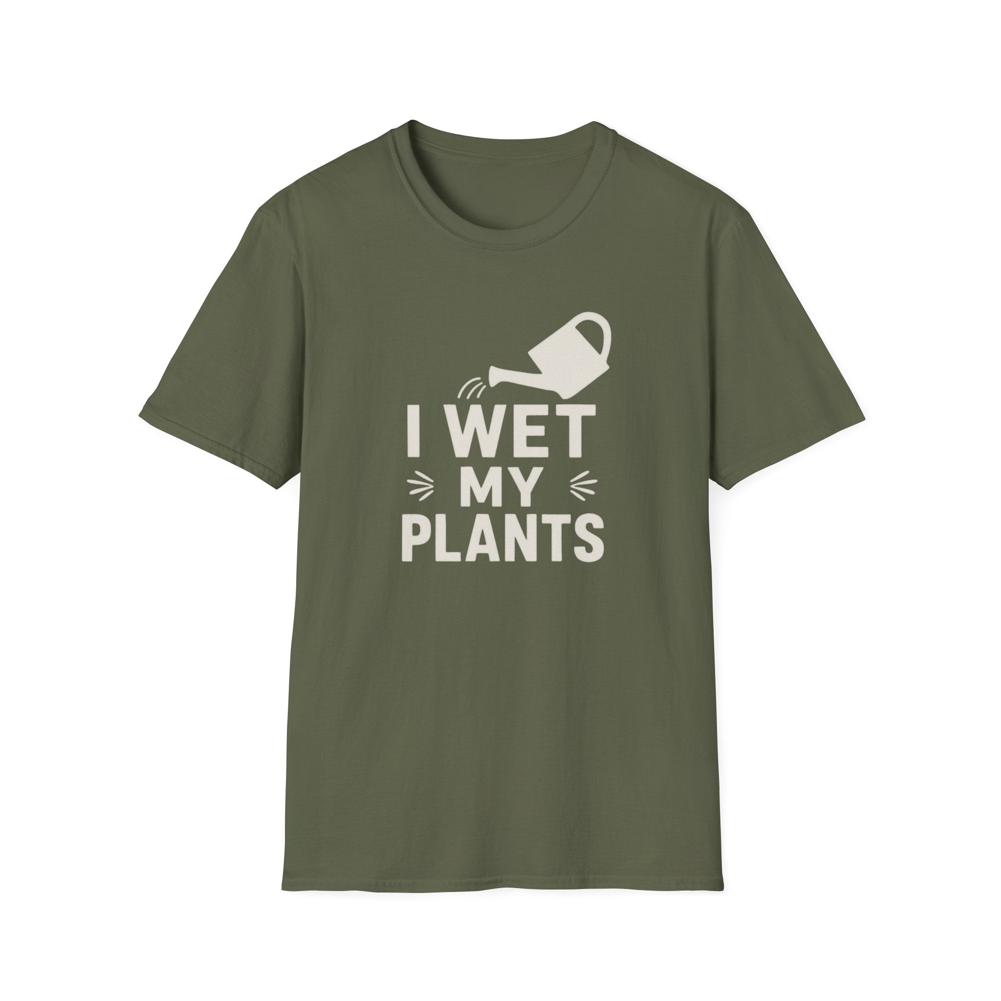 I Wet My Plants T-Shirt – Funny Gardening Tee with Watering Can Graphic