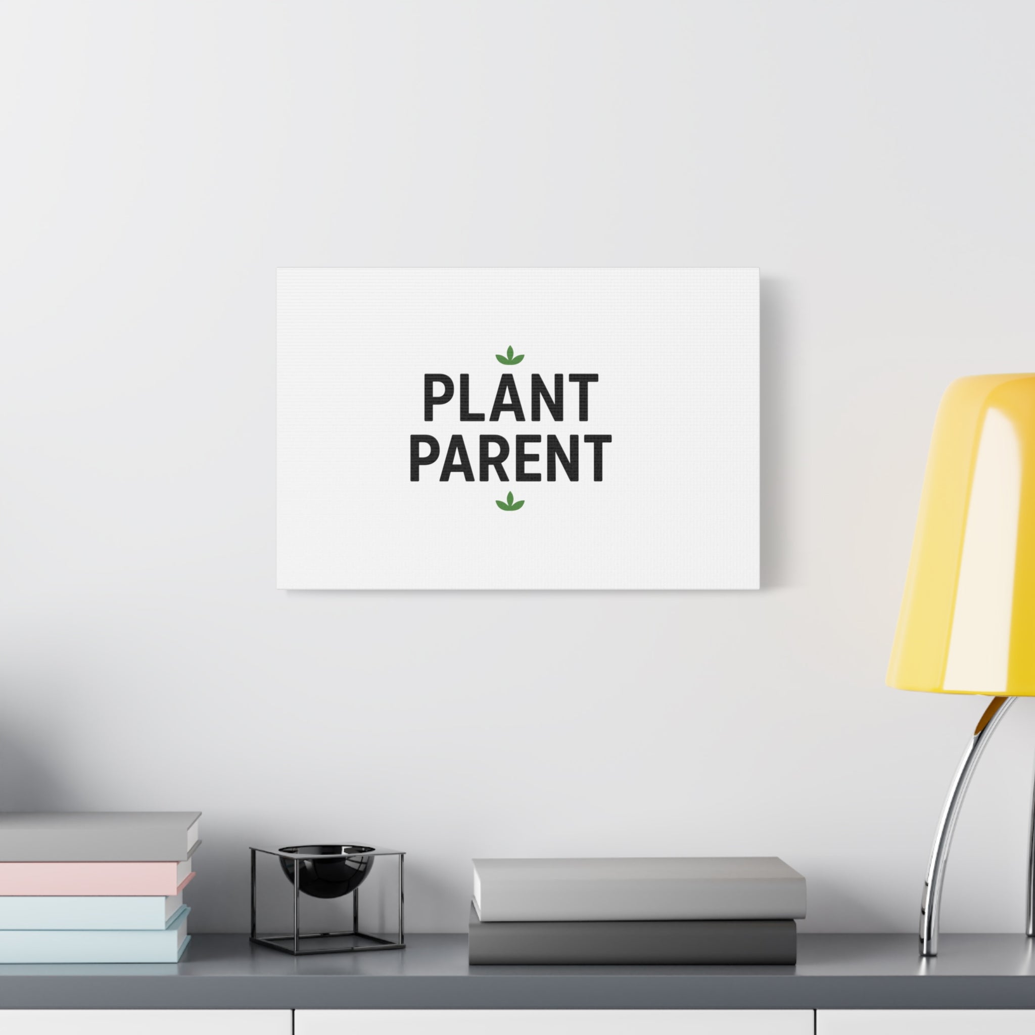 Plant Parent Canvas Wall Art — Minimalist Botanical Typography Print