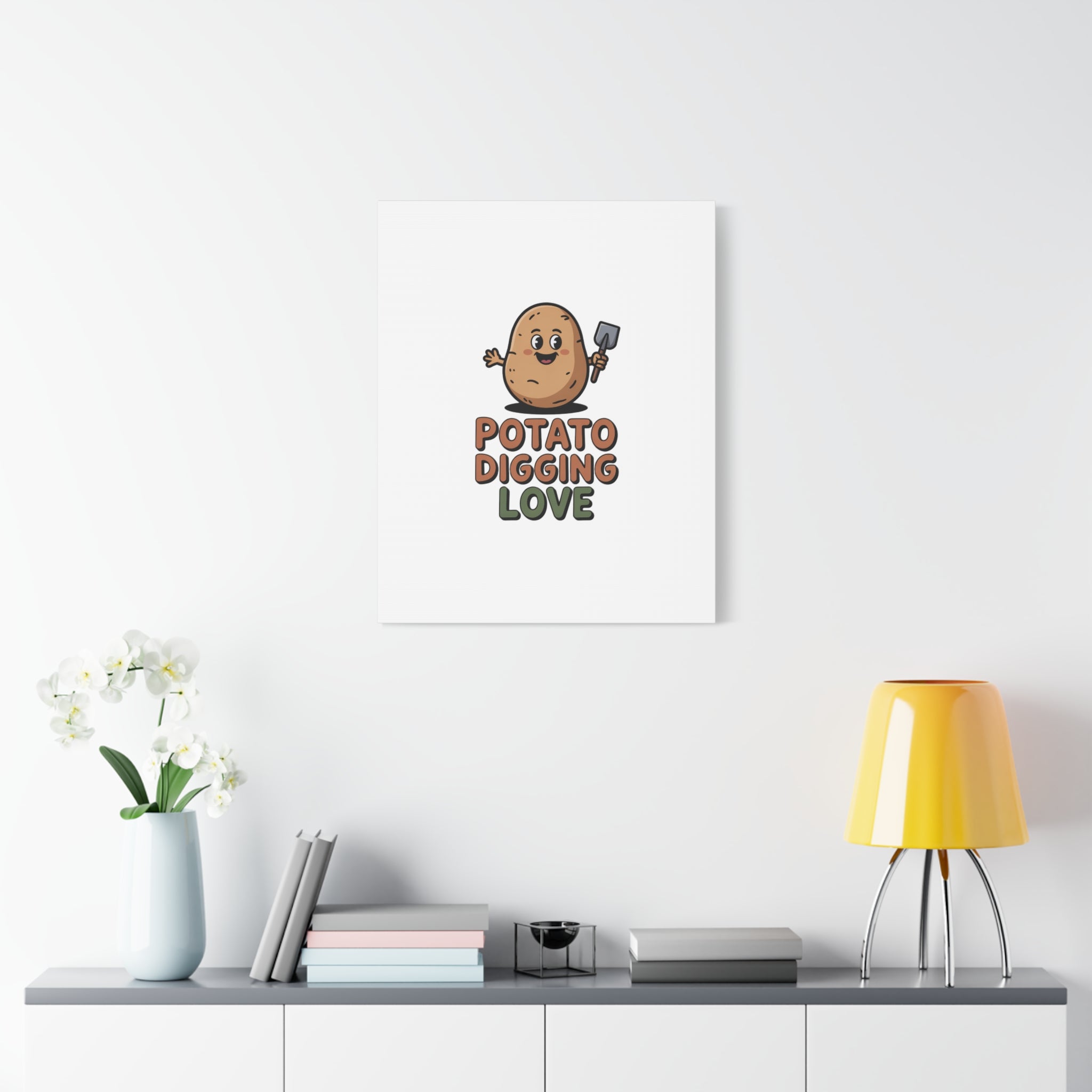 Potato Digging Love Canvas Print