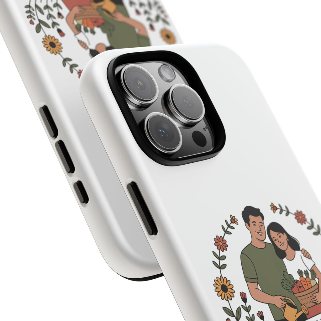 Gardening Love Phone Case — Floral Couple Protective Phone Cover