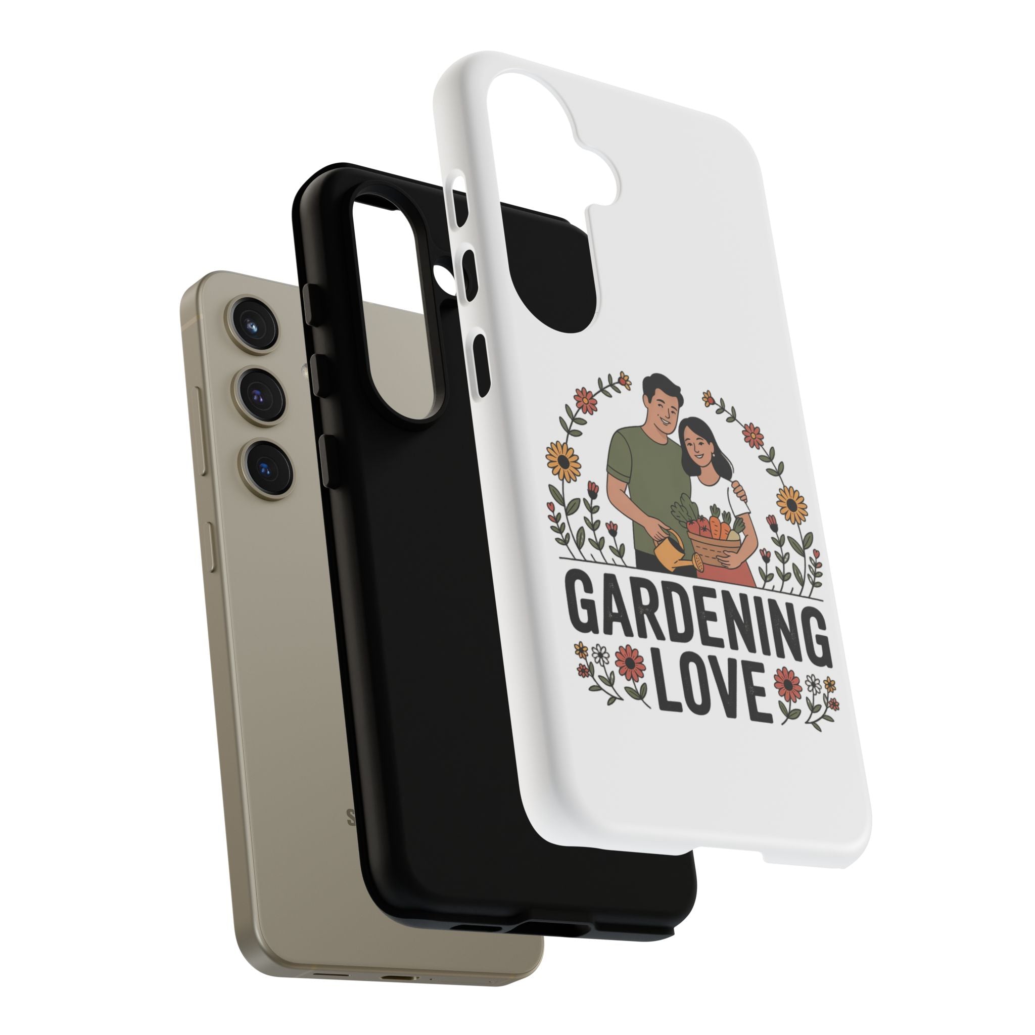 Gardening Love Phone Case — Floral Couple Protective Phone Cover